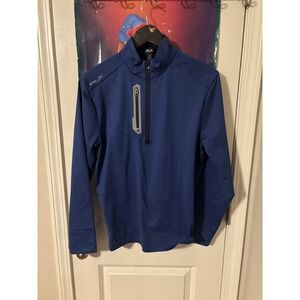 RLX Ralph Lauren Mens Golf Concept 1 Quarter Zip Pullover Blue S 785A58315009